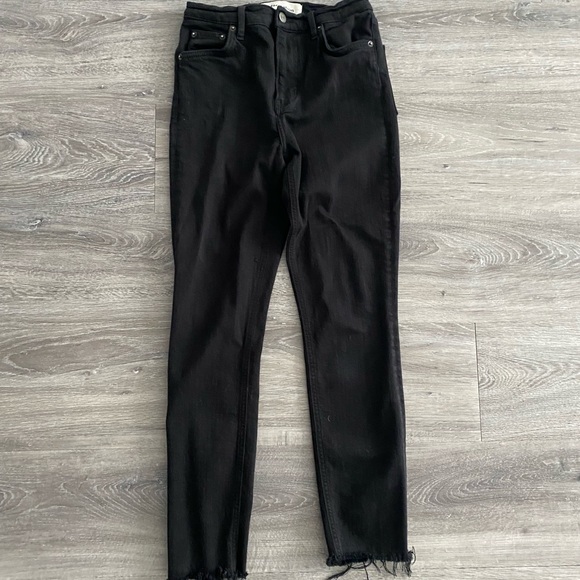 Reformation High and skinny raw ankle skinny jeans height waisted black - Picture 6 of 7